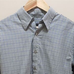 Equilibrio Men's long sleeve Button up Shirt Blue